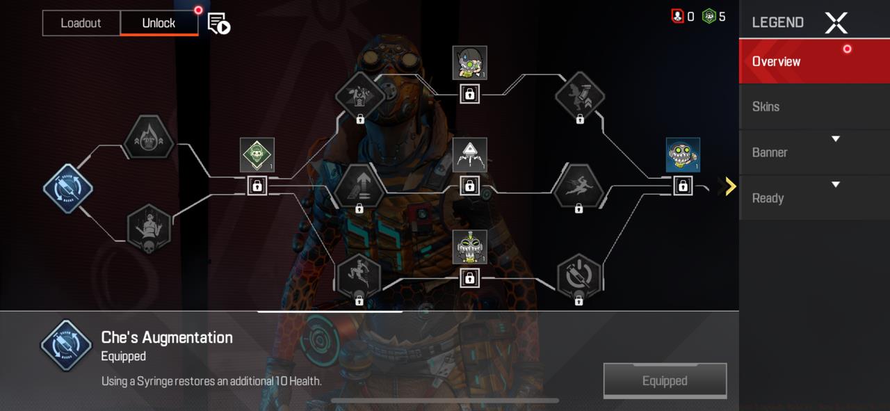 Each Legend has their own individual perk tree.