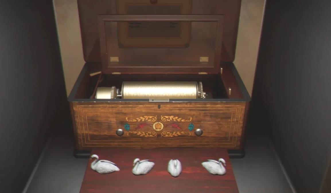 If you don't feel like finding the room's hidden clues, just make sure the swans are in these positions.