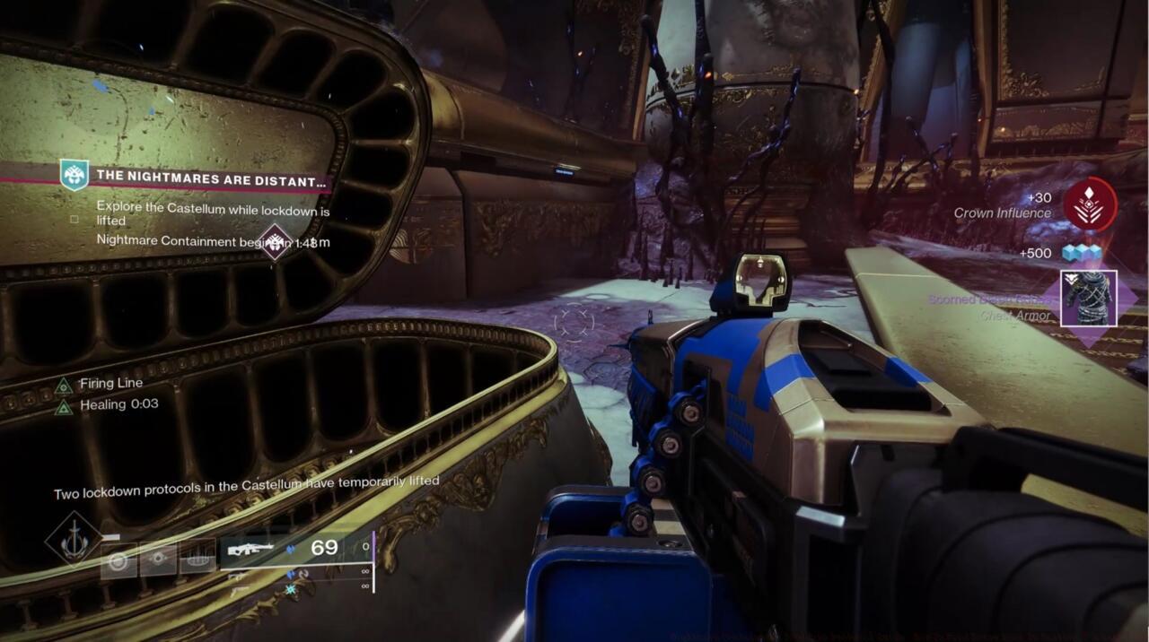 The lockdown protocol message on your screen lets you know when you can go find additional treasure chests.