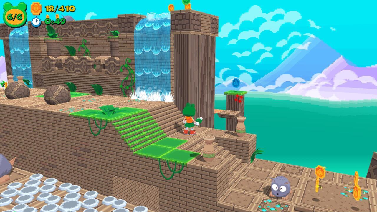 Keep an eye out for this path behind the waterfall.