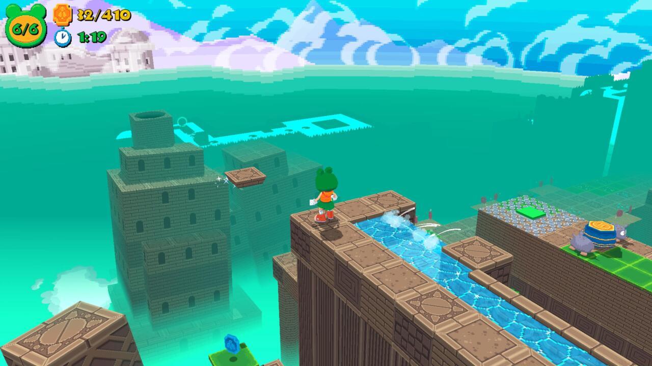 This easily overlooked floating platform takes you to the secret area housing the Obsidian Skull.