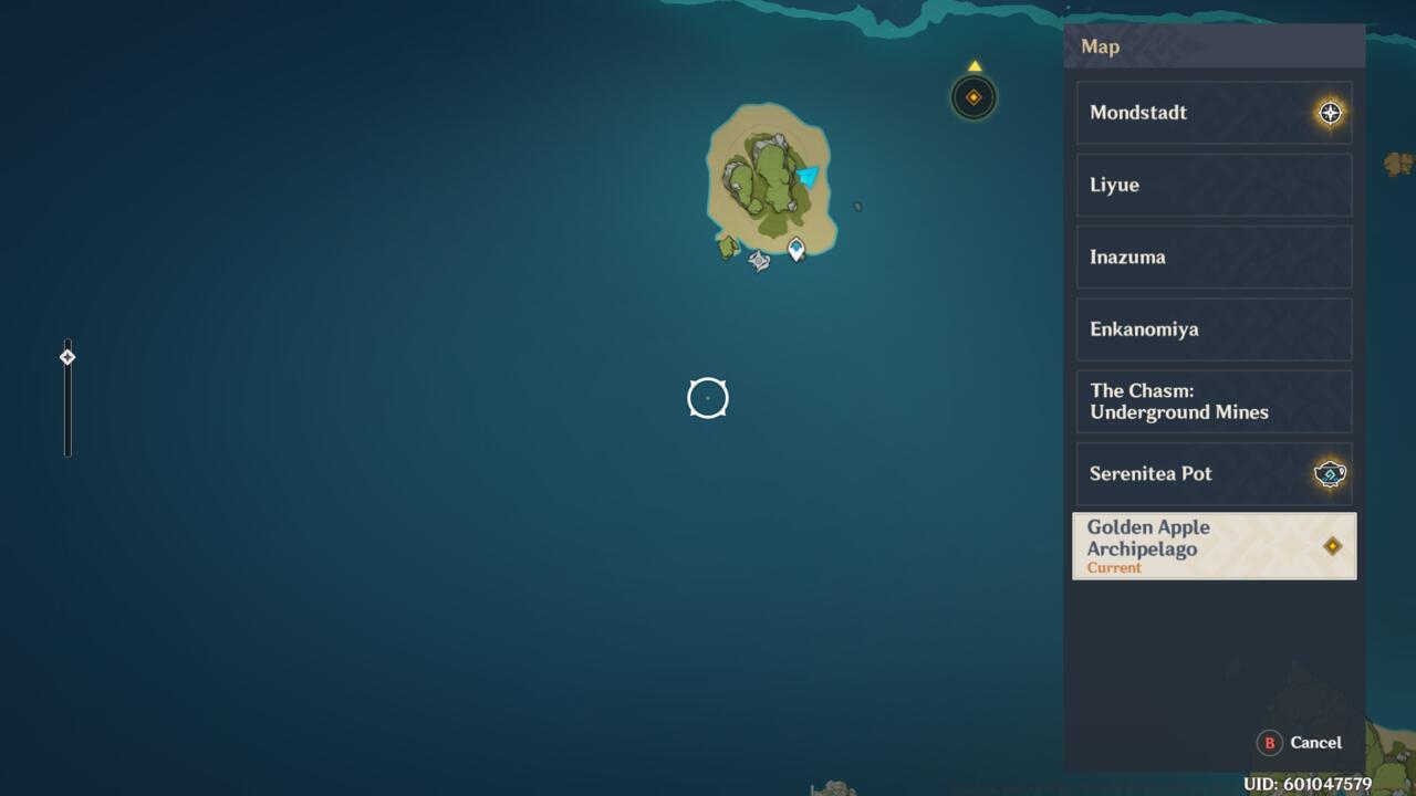 Using the map to leave the Golden Apple Archipelago