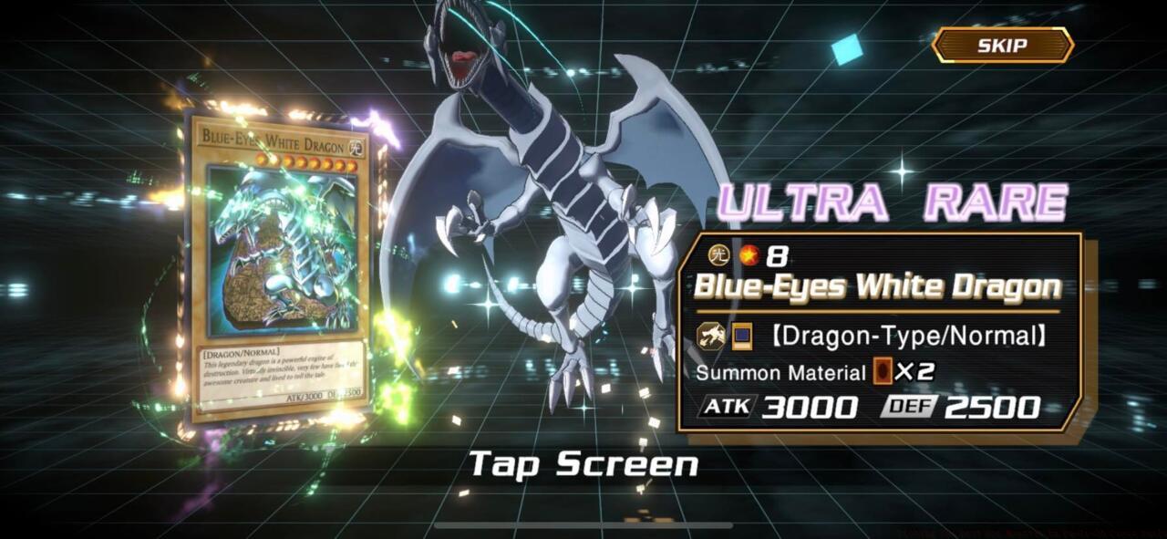 When choosing Blue-Eyes White Dragon as your Ace Monster.