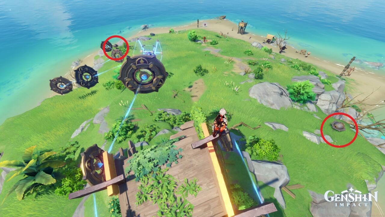 Crystalline Core puzzle on the eastern island