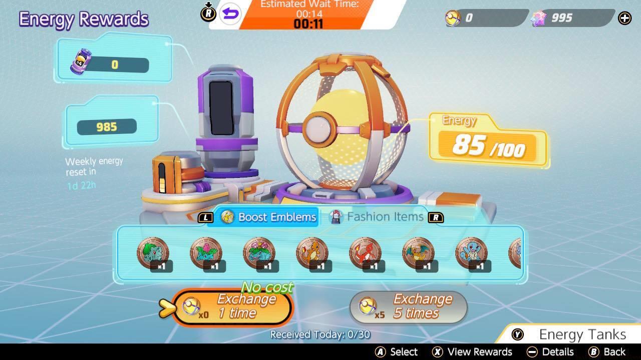 Energy Rewards Gacha Shop