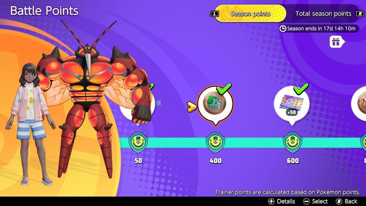 Current Season Points Rewards