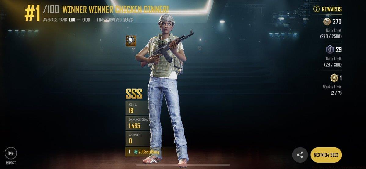 Winner winner chicken dinner.  