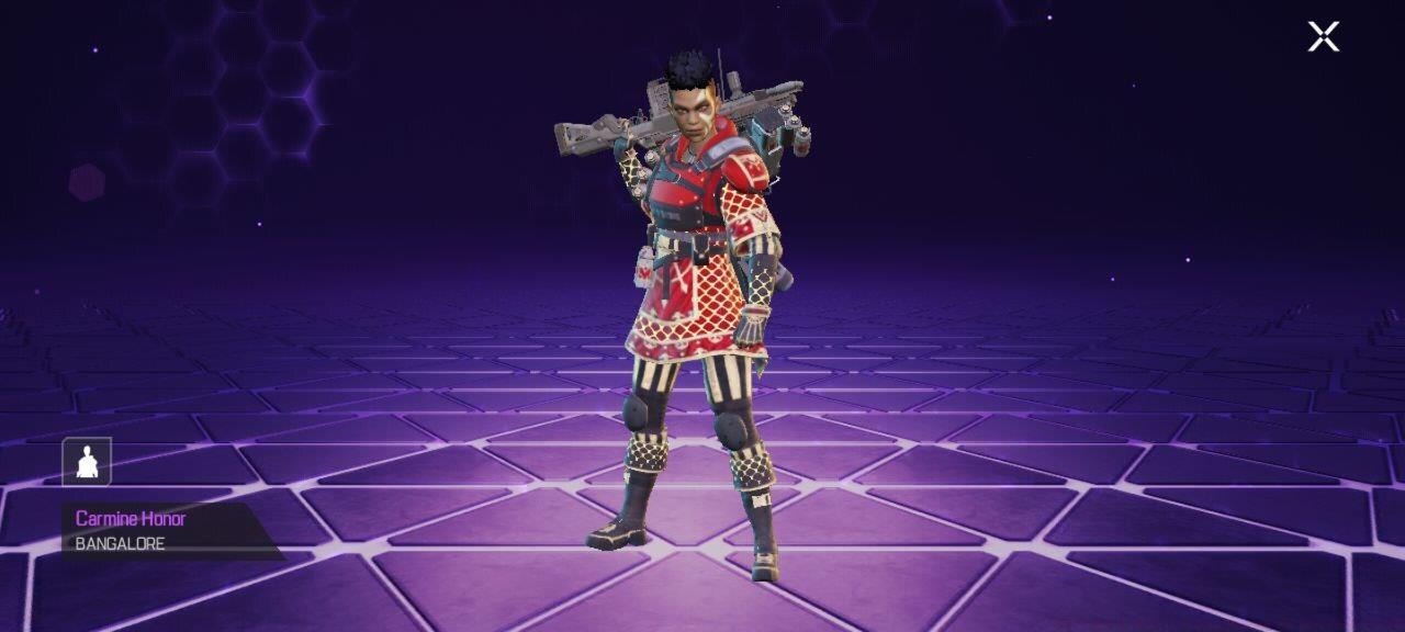 Bangalore's Carmine Honor skin is the reward for reaching Masters.