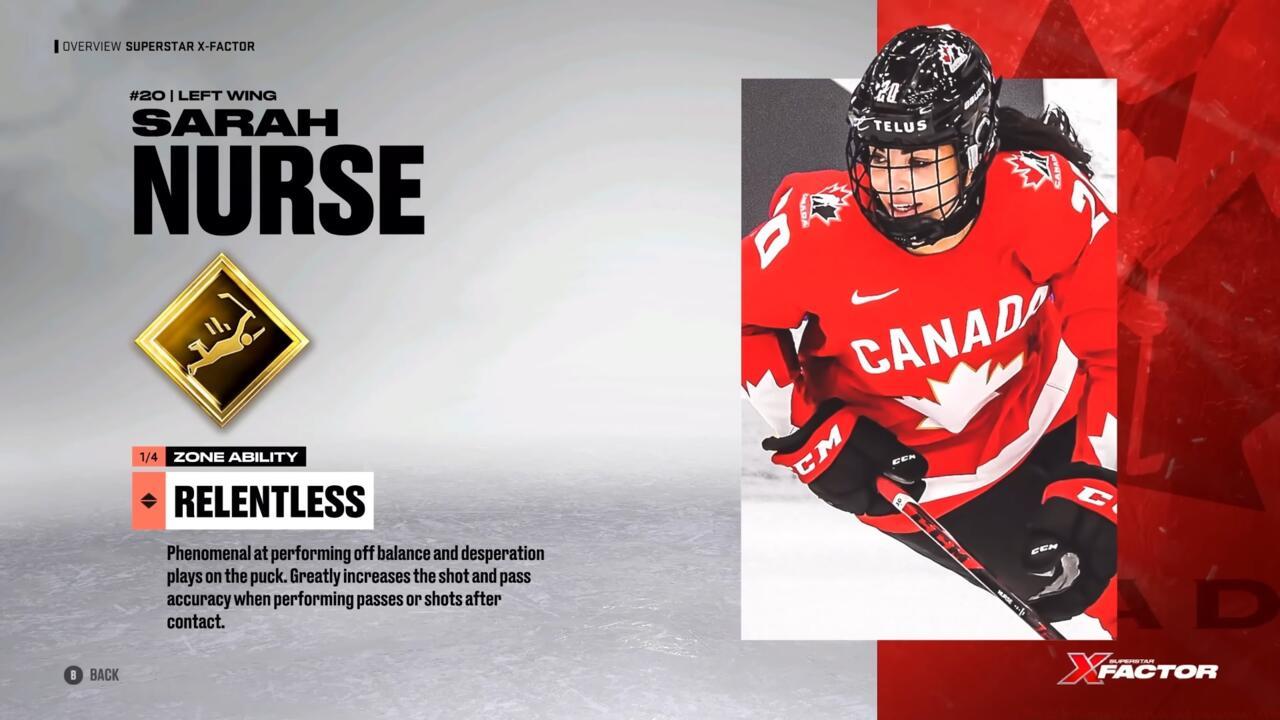 Nurse's Relentless is one of two new X-Factors.