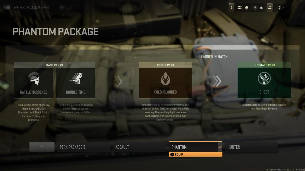 MW2 default Phantom perk pack