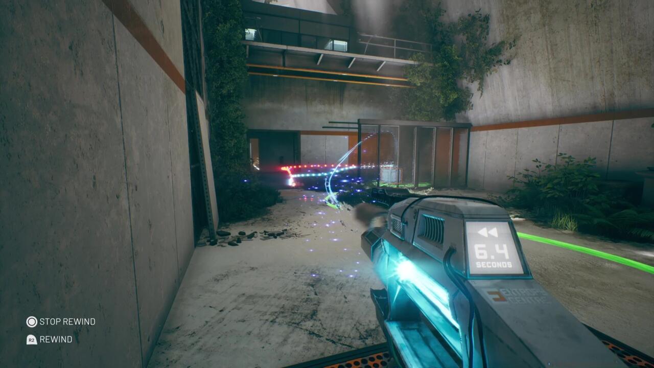 It starts on the floor and move back behind the wall.