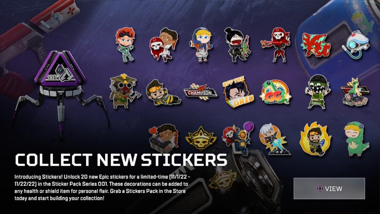 All 20 stickers included in the first Sticker Pack Series