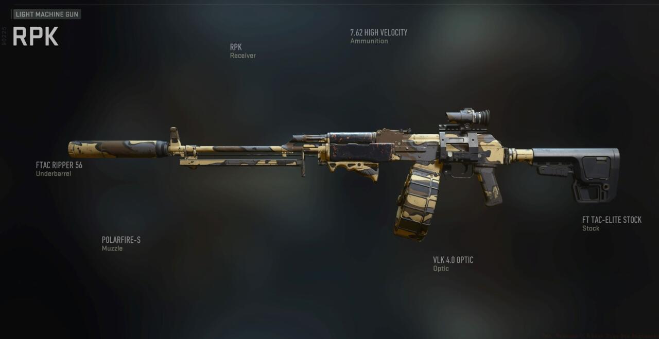 Custom RPK light machine gun weapon build