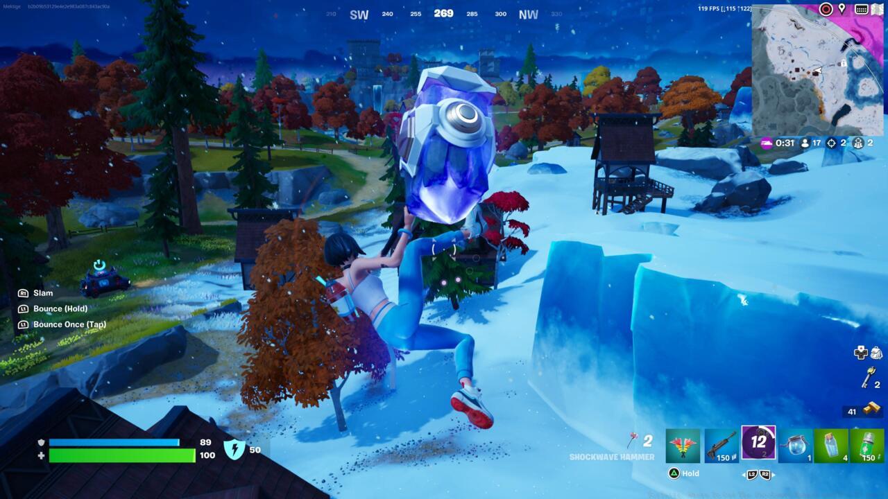 You can use the Shockwave Hammer to launch yourself into the air for repositioning.