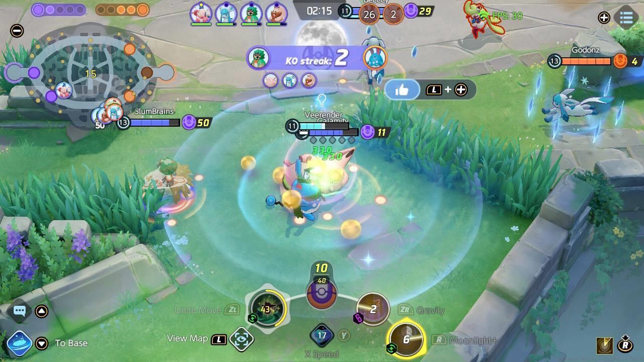 Clefable using Moonlight to heal allies.