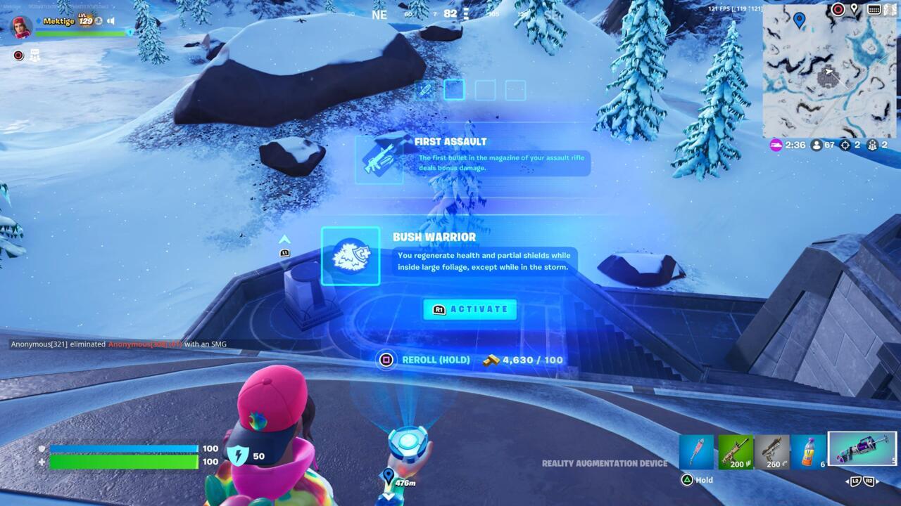 Bush Warrior isn't the most effective augment, but it'll work if you can't get Chug Gunner.