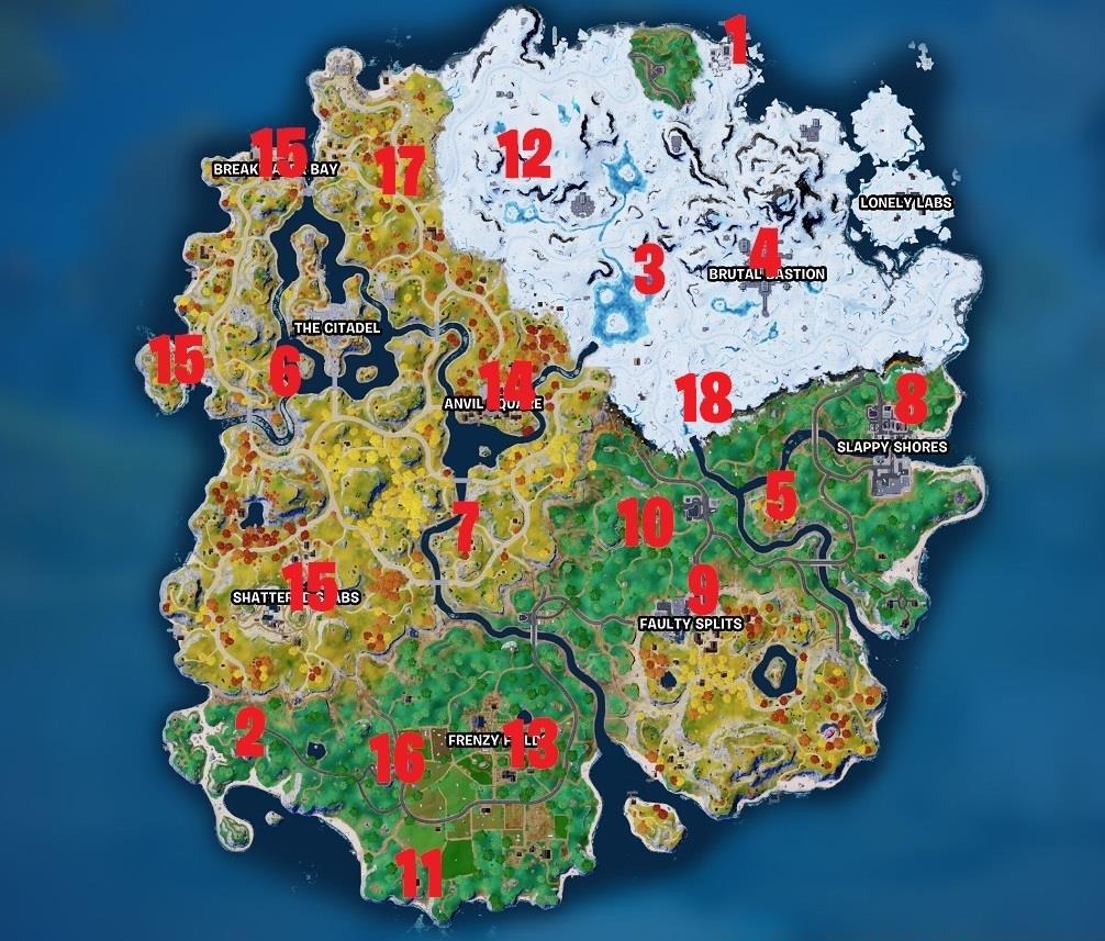 Fortnite Chapter 4 Season 1 NPC locations