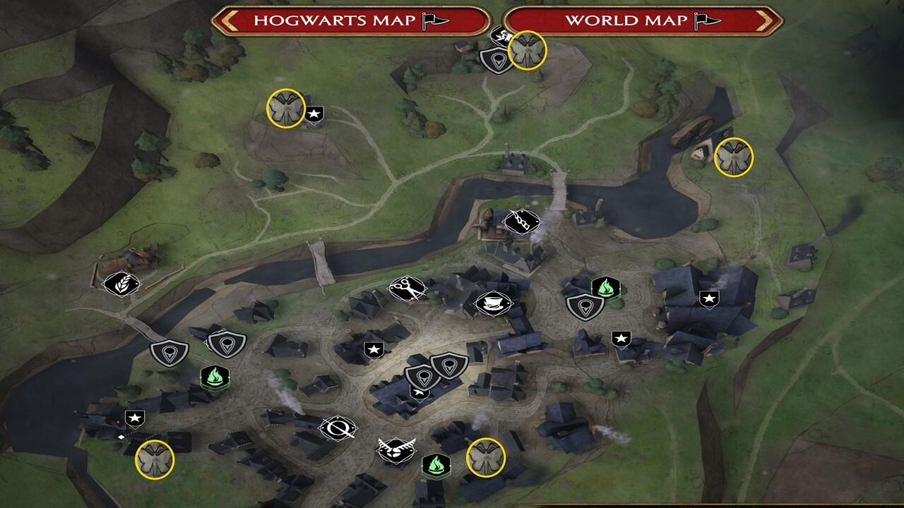 Hogsmeade Moth Mirror locations