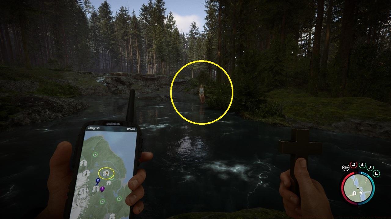 Virginia can also appear in the Riverlands area of the map where you can pick up the Stun Baton.