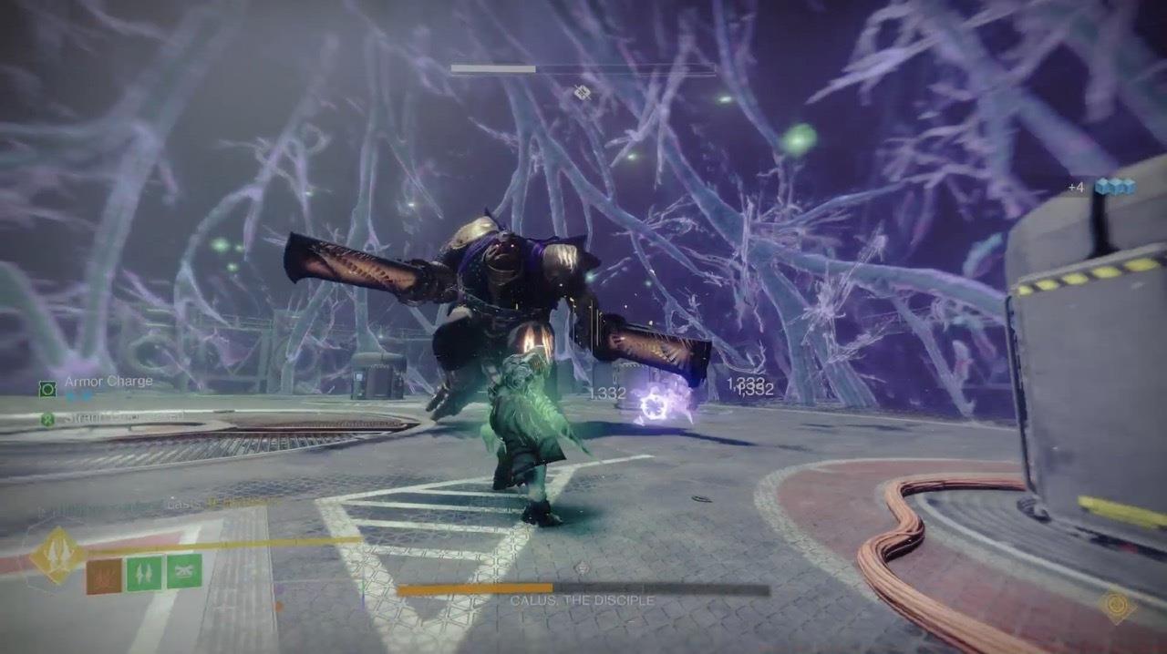 Calus hits hard, but it's the knockback that is the real threat