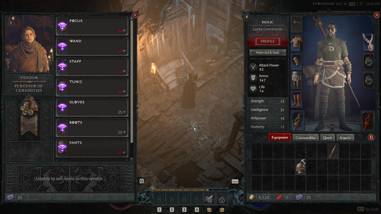 The Purveyor of Curiosities is your one-stop-shop for spending Murmuring Obols.