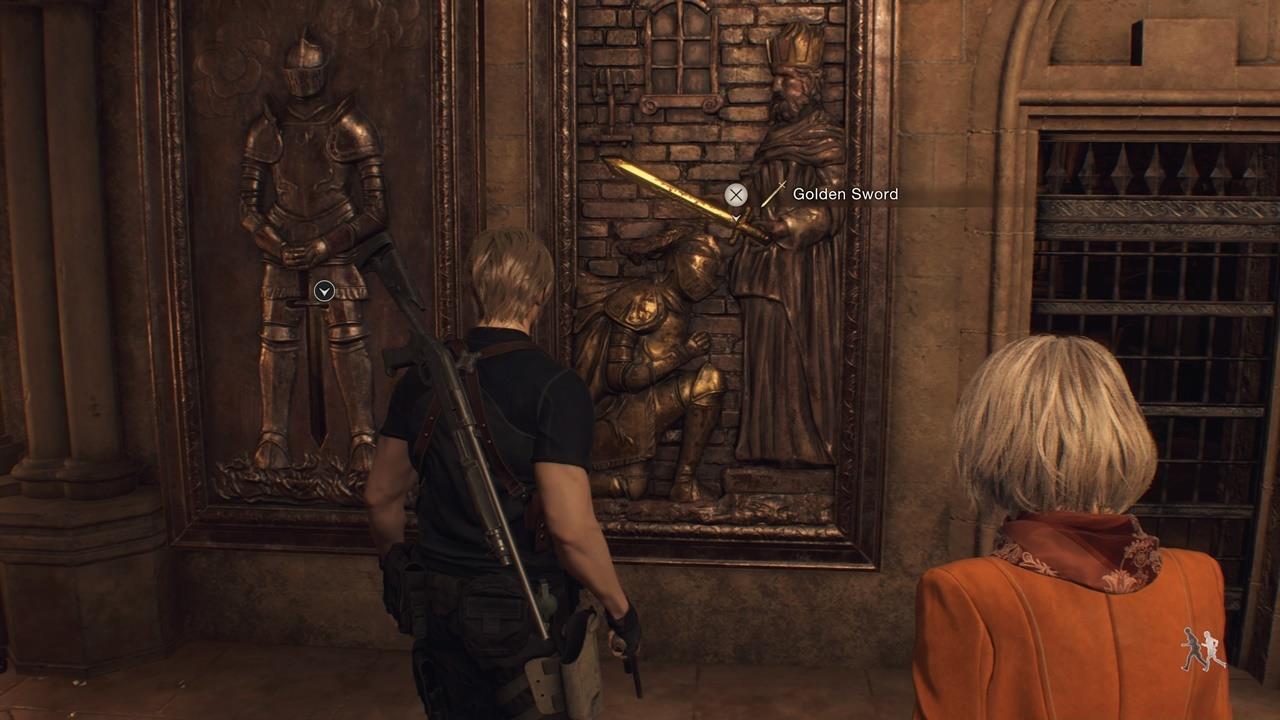 Each sword represents a focal point in the knight's journey.