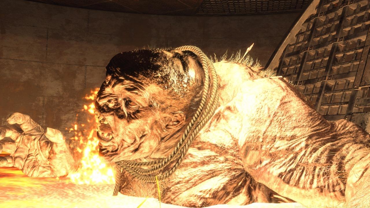 The unique mechanic here lets you drop and roast these poor giants.