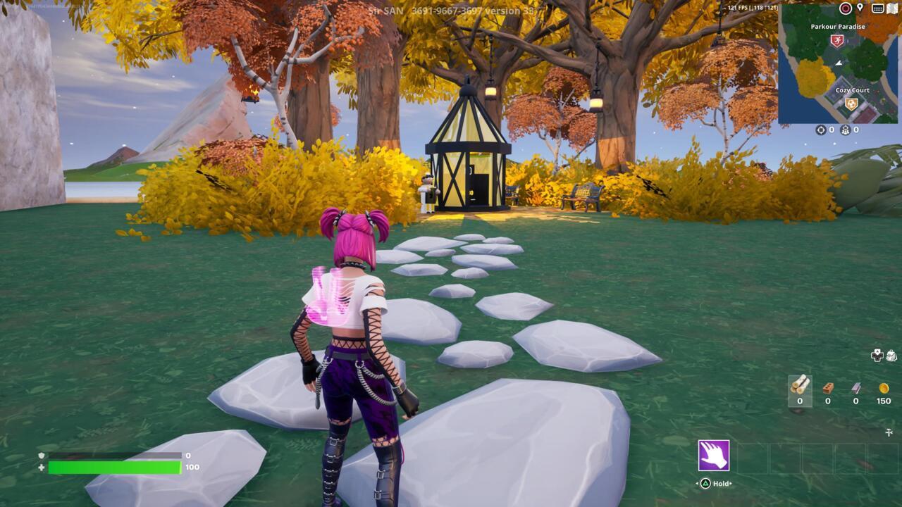 The yellow lantern can be found just north of the Slurp Store.