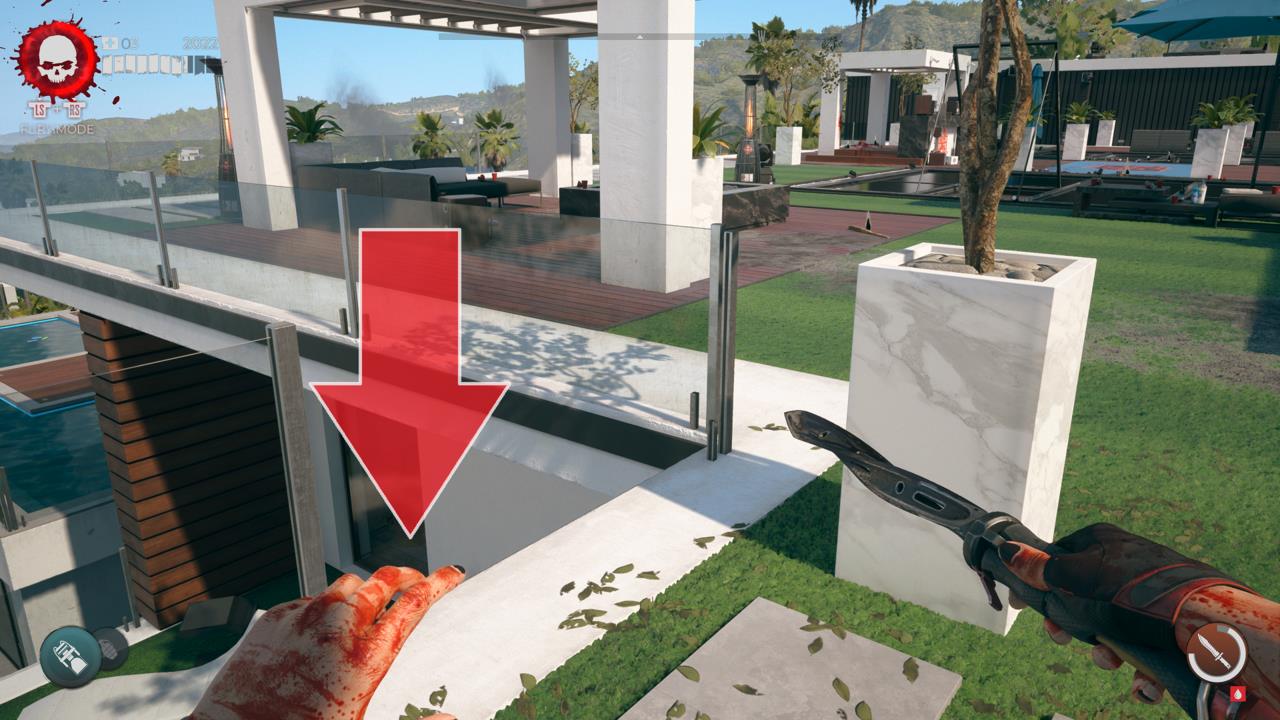 Head off the ledge here and you'll find yourself outside of the locked room.