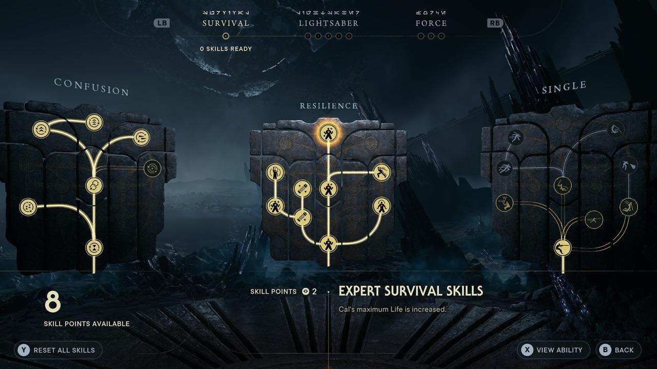 By the time we completed the campaign, we had all the Survival Skills.