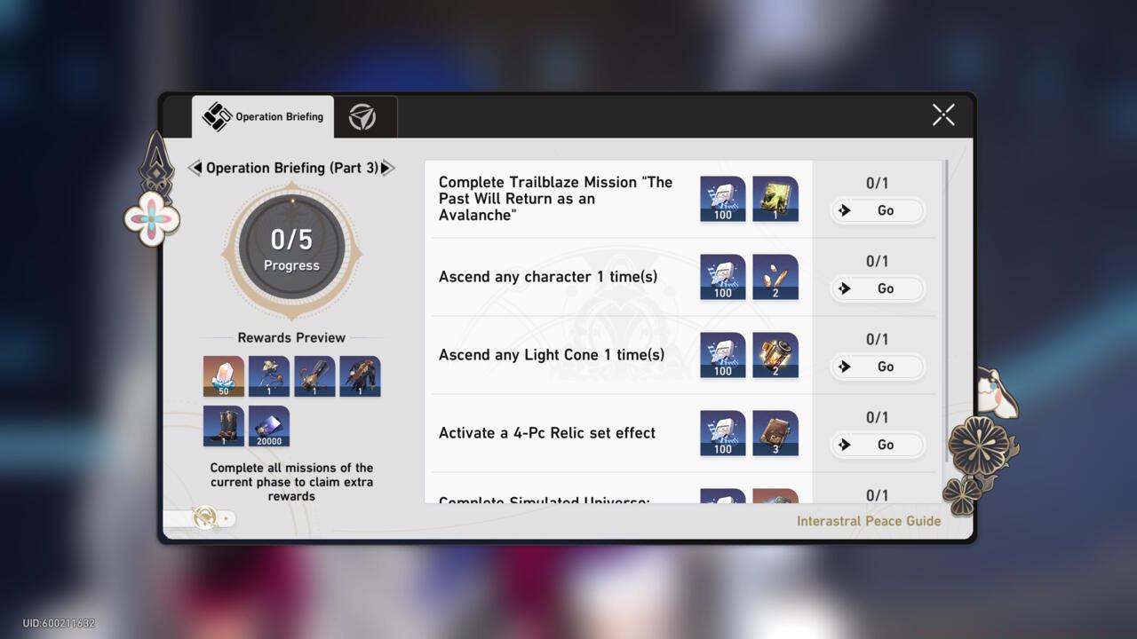 The Operation Briefing is in the Interastral Guide section of the main menu.
