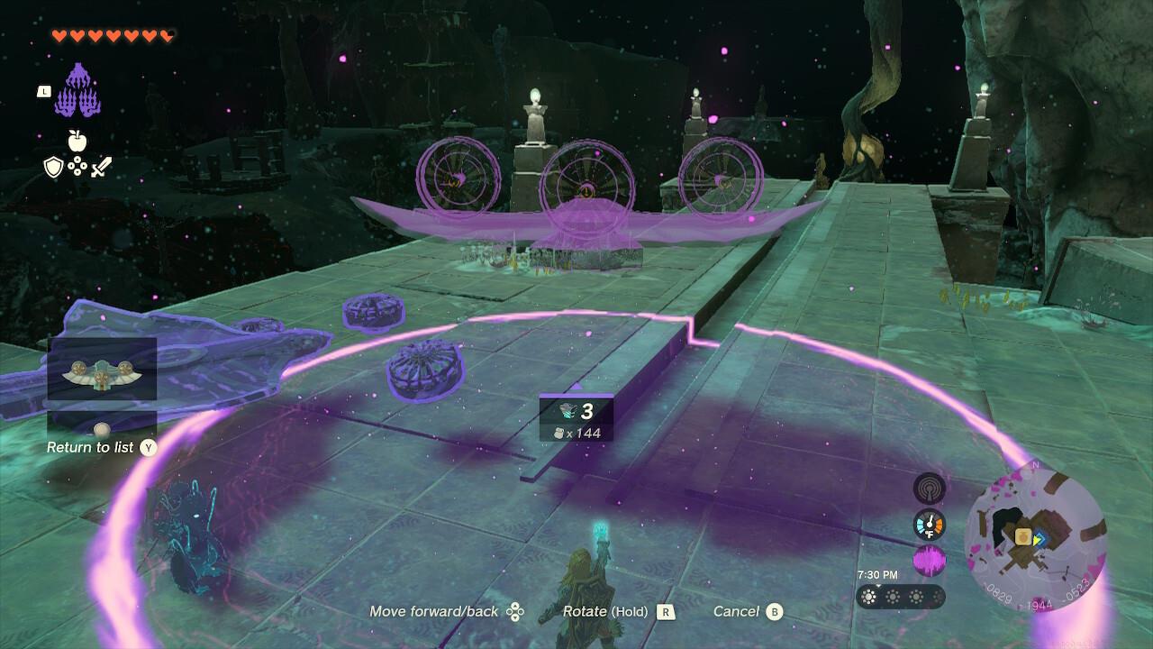 You'll automatically grab the required items if they're within the purple outline.