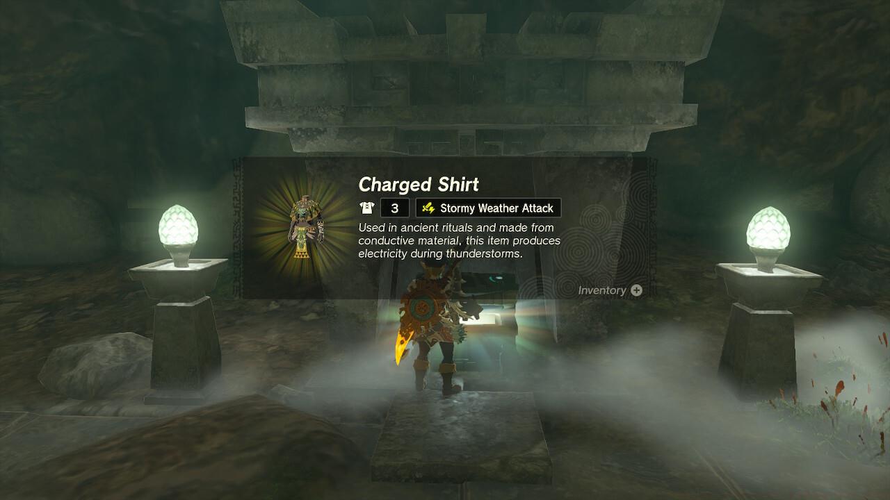 Collect Charged Set armor pieces while navigating the winding serpent river.