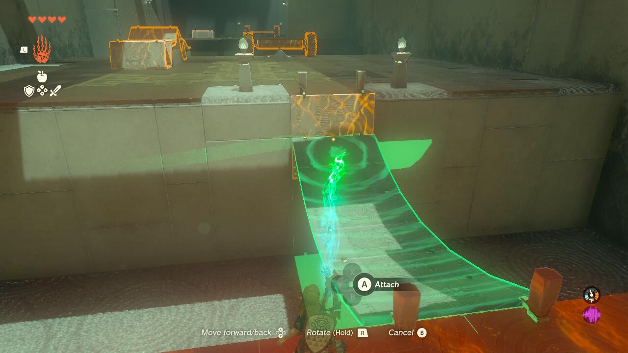 Use your Ultrahand ability to create a ramp across the gap.