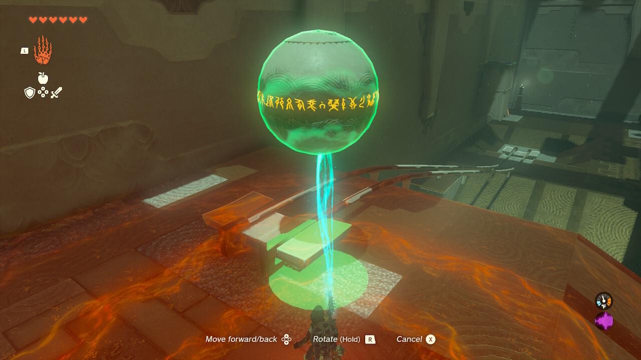 Roll the ball down the track.