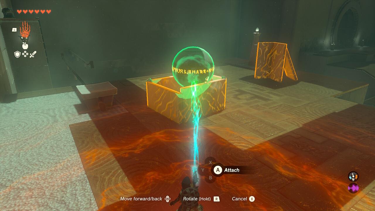 Create a box and attach the ball inside.