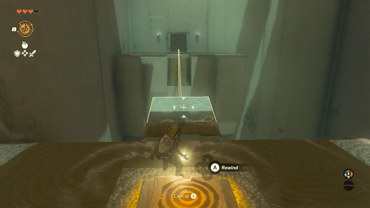 Use your Rewind ability to get to the other side.