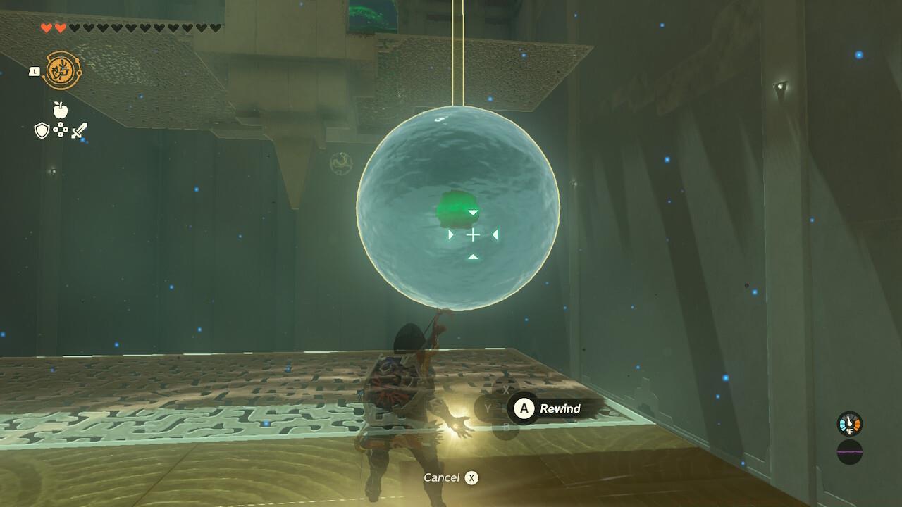 Use Recall to make it so you can take the water orb up to the next platform.