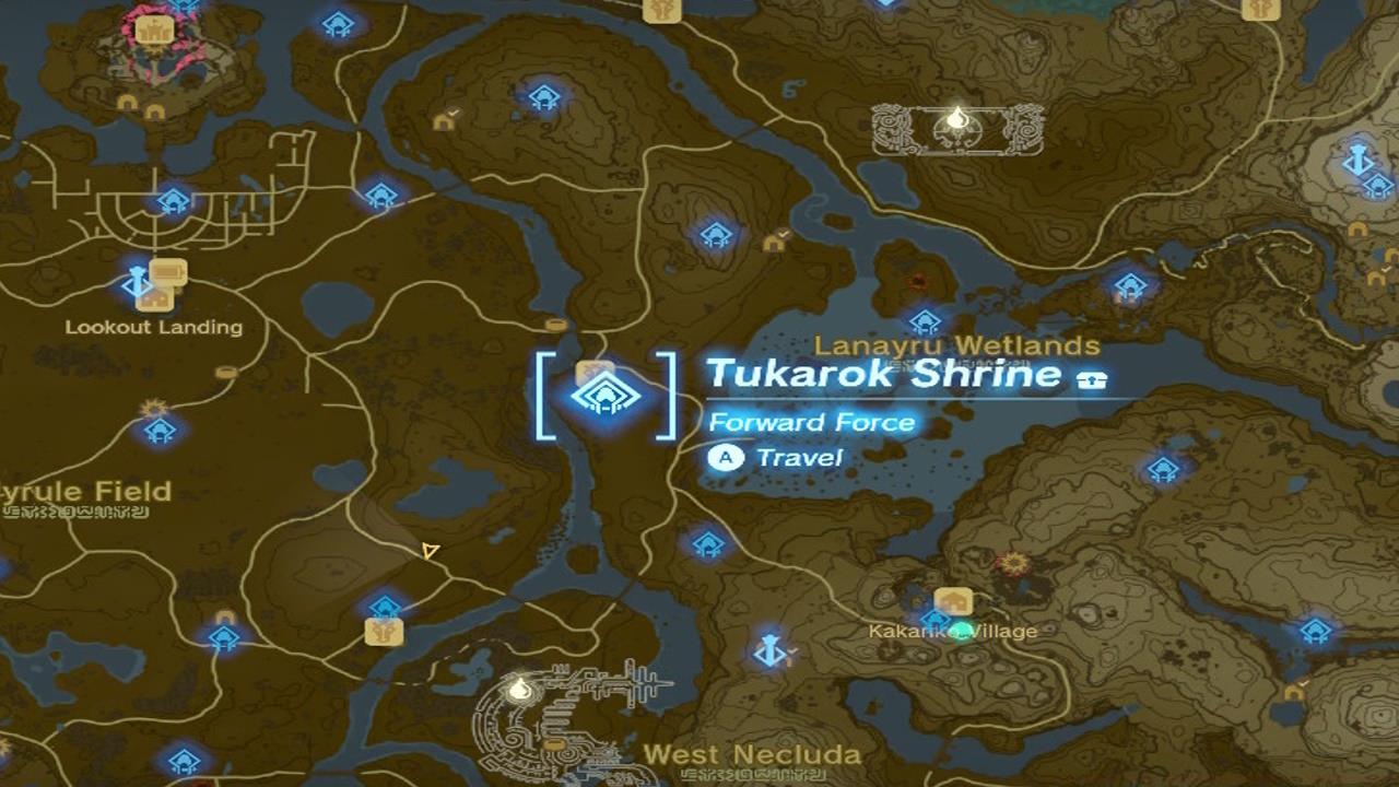 Tukarok Shrine map