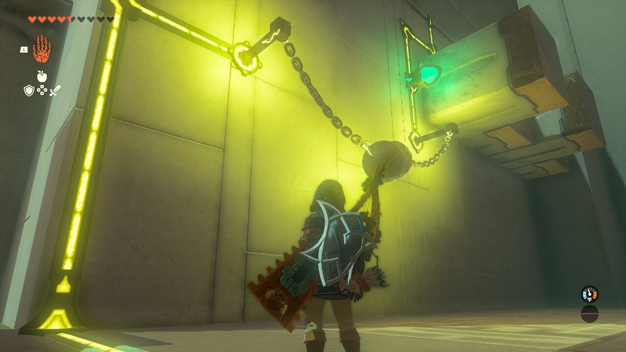 The solution is the same as the previous section, but you will need to swing the balls so they reach each other.