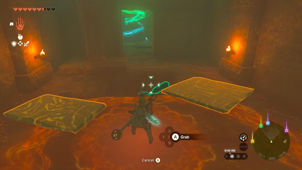 The final switch is hidden underneath the floor, right in front of where the Shrine is.