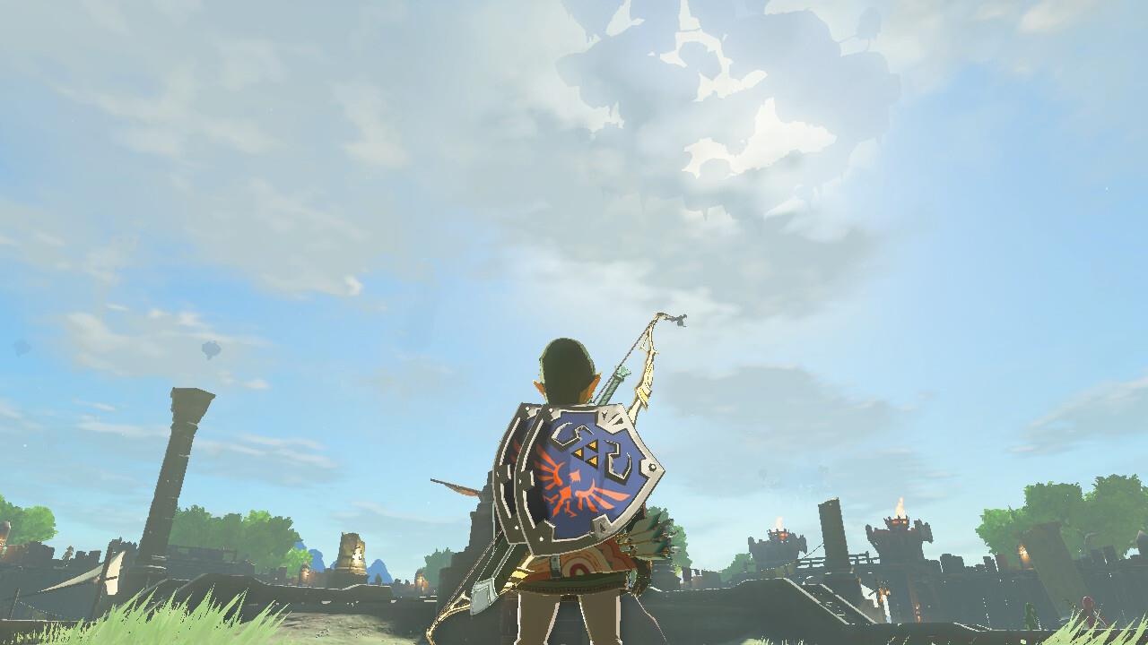 How about a Hylian Shield on top of a Hylian Shield?