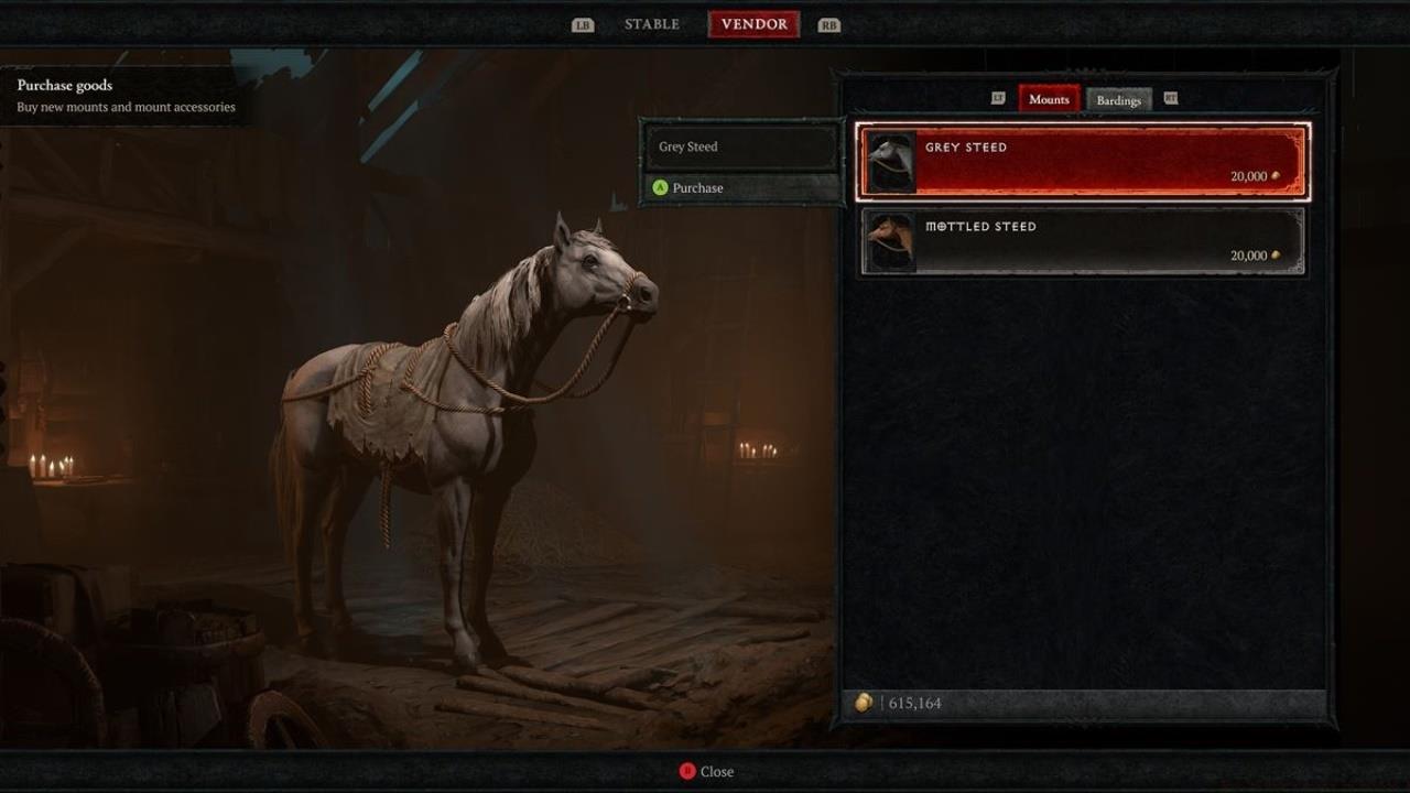 The Old Nell Steed mount is free, but you can also buy a couple of others.