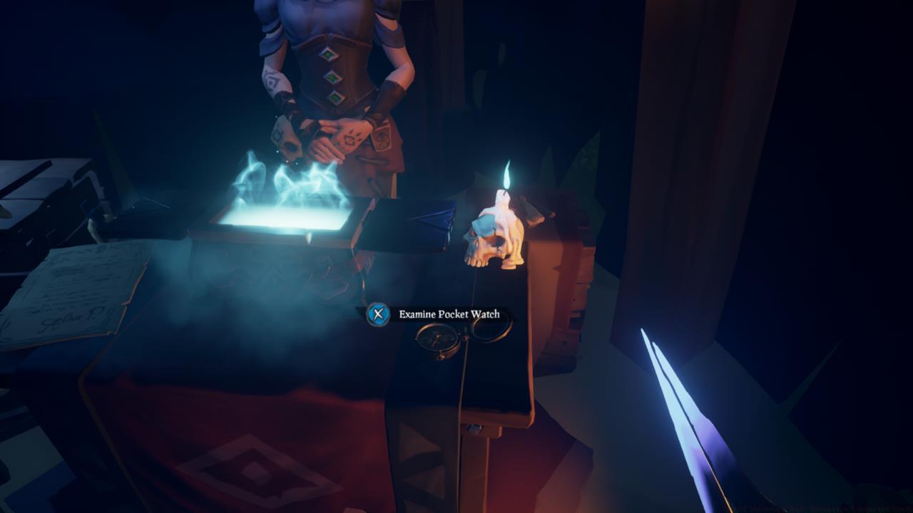 Sail to Plunder Outpost and speak to Madame Olivia