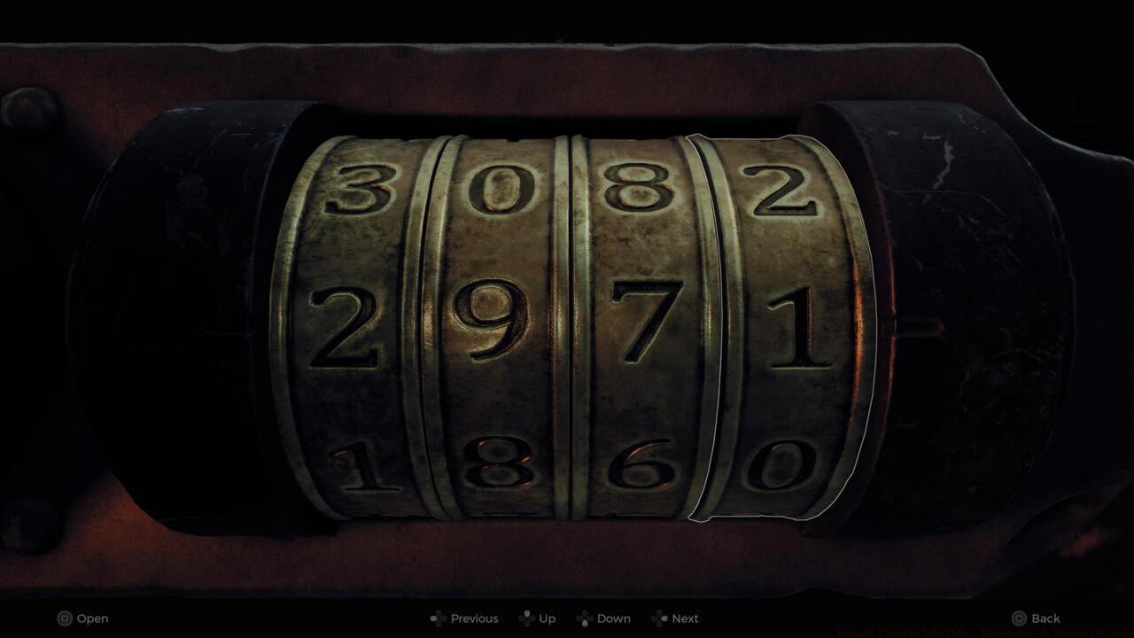 The combination is 2971.