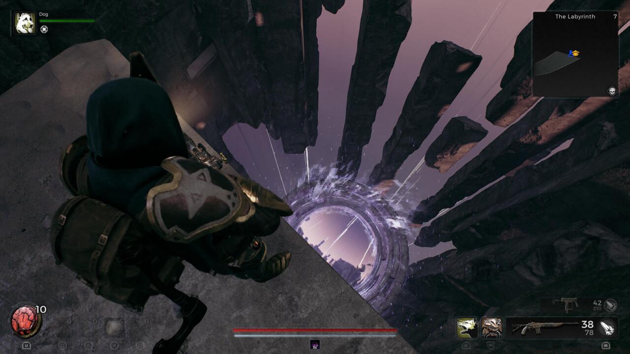 Look behind the portal to find another hidden one down below.