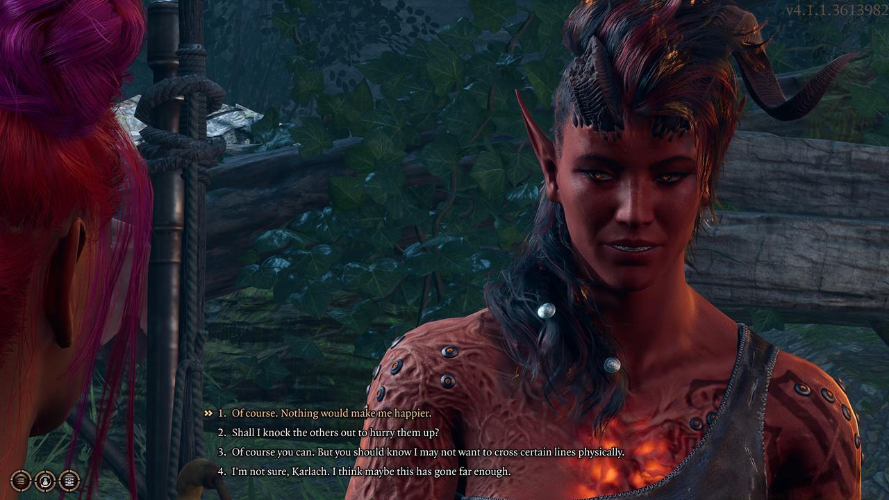 The second time Karlach's heart gets fixed is also when you can proceed with the love scene.