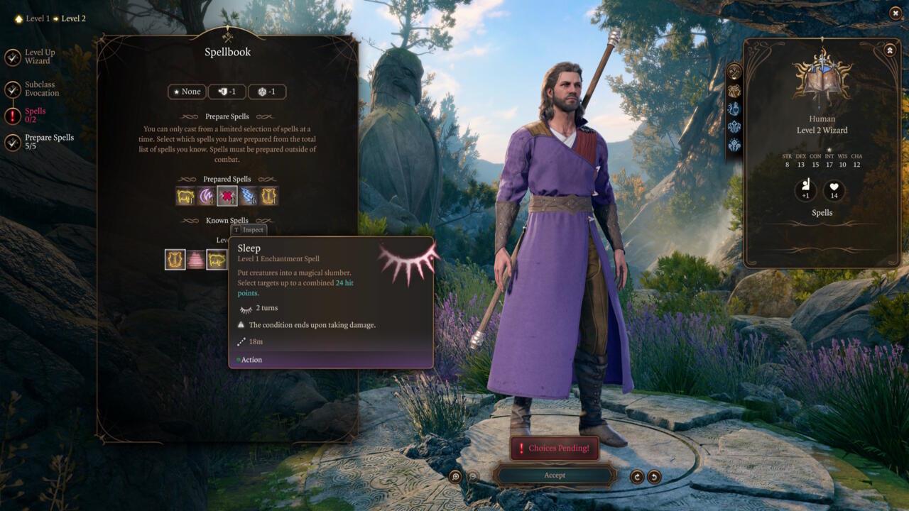 Some magic classes, including wizards, can only choose the spells they've chosen to prepare after a long rest.