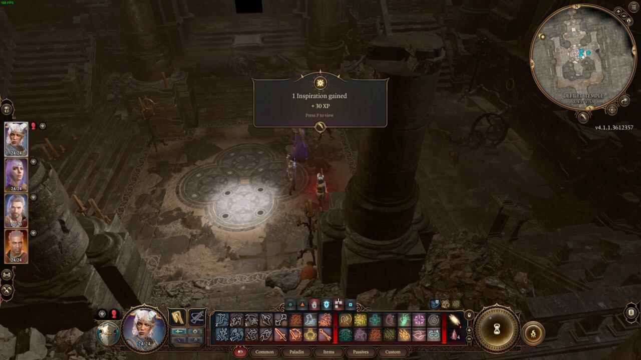 The stone puzzle inside of the Defiled Temple. 