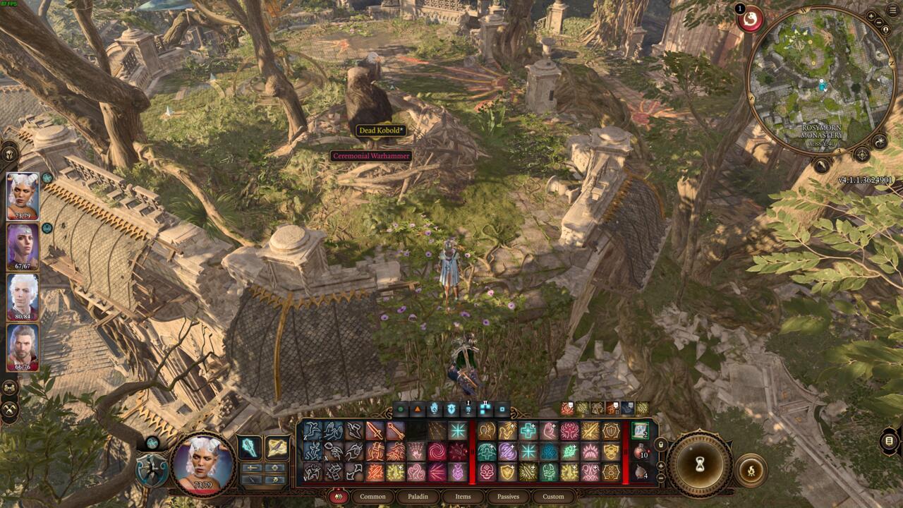 The Ceremonial Warhammer is being guarded by some eagles.